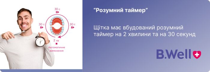 Електрична звукова зубна щітка біла PRO-850 B.Well