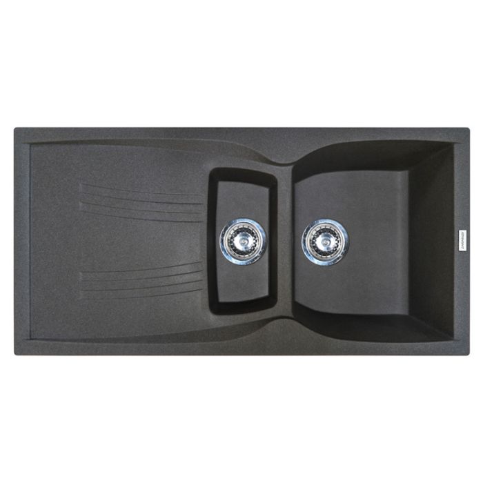 Кухонна мийка Adamant NEW LINE PLUS графіт 975x495x235 мм, з крилом
