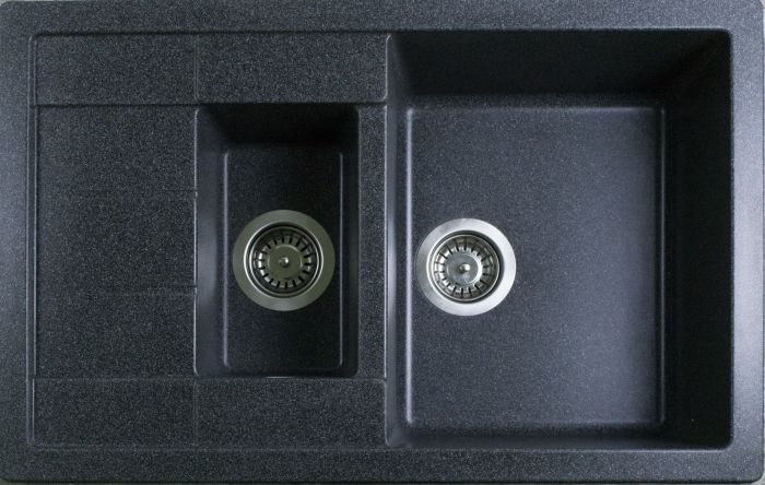 Кухонна мийка Adamant ANILA PLUS графіт 775x495x200 мм, з крилом