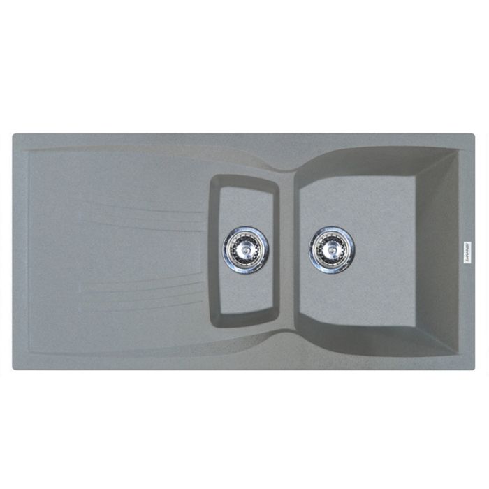 Кухонна мийка Adamant NEW LINE PLUS сіра 975x495x235 мм, з крилом