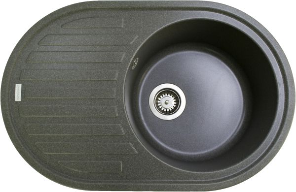 Кухонна мийка Adamant ELLIPSIS сіра 765x495x200 мм, з крилом