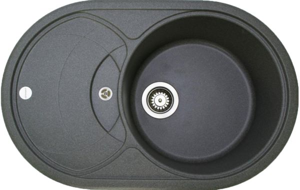Кухонна мийка Adamant SHELL сіра 770x495x200 мм, з крилом