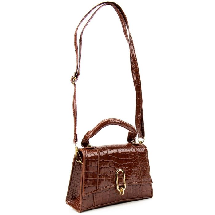 Каркасне невелике кросбоді з еко-шкіри Lilly P2-17068985C коричневе
