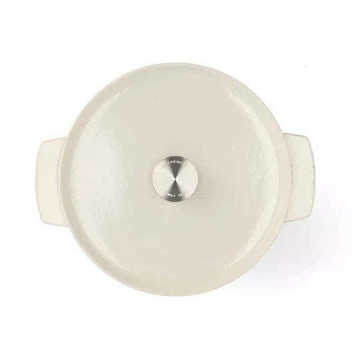 Каструля чавунна з кришкою KitchenAid 26 см 5,2 л колір мигдальний крем (CC006059-001)