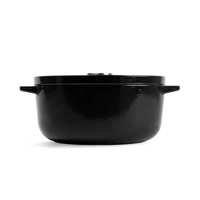 Каструля чавунна з кришкою KitchenAid 22 см 3,3 л чорна (CC006058-001)