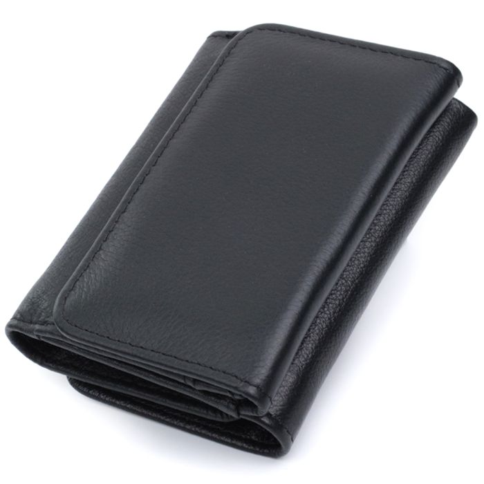 Гаманець для жінок з натуральної шкіри горизонтального формату ST Leather 22722 чорний