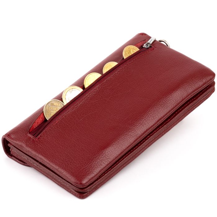 Клатч из кожи женский ST Leather 19318 бордовый
