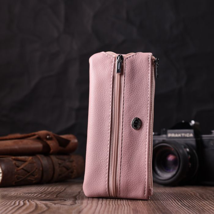 Стильна ключниця ніжного кольору із натуральної шкіри ST Leather 22510 рожева