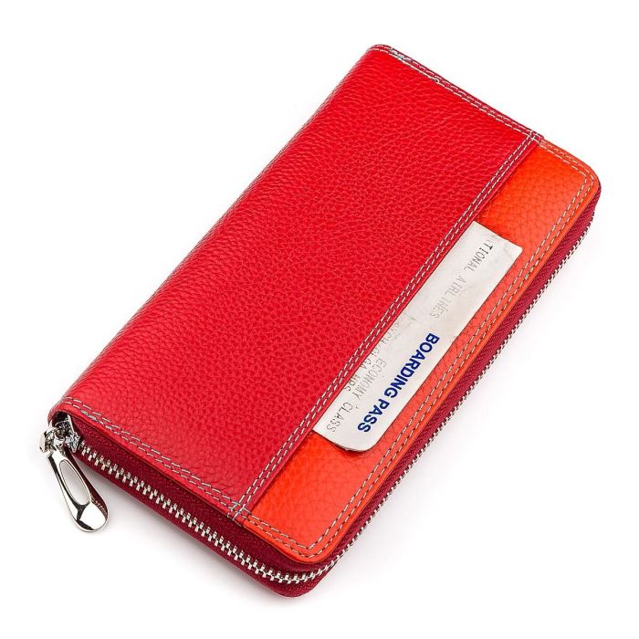 Гаманець жіночий ST Leather 18376 (SB71) червоний шкіряний