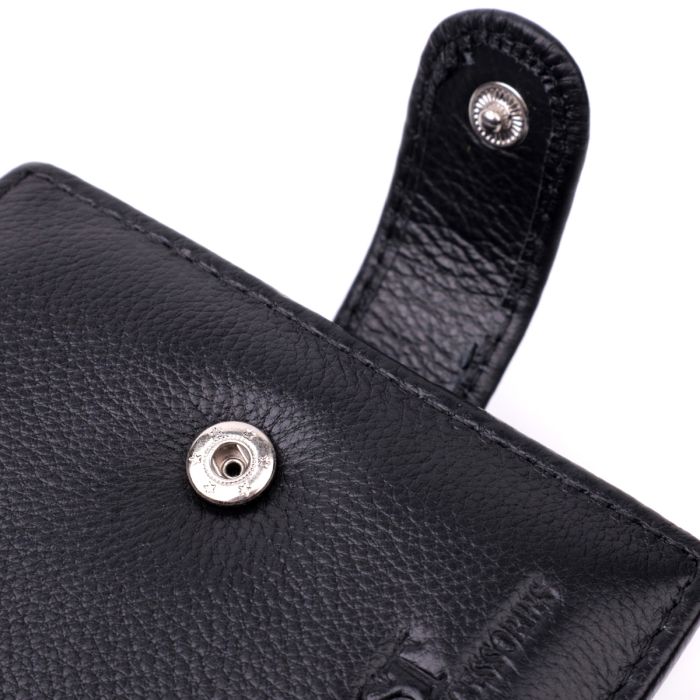 Горизонтальний чоловічий гаманець із натуральної шкіри ST Leather 22443 чорний