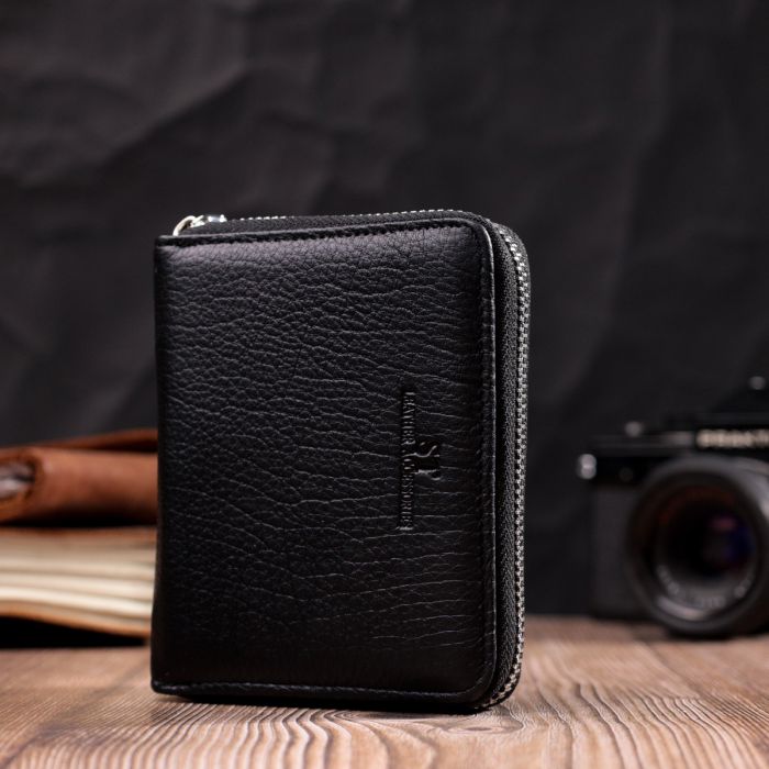 Відмінний жіночий гаманець з натуральної шкіри ST Leather 22449 чорний