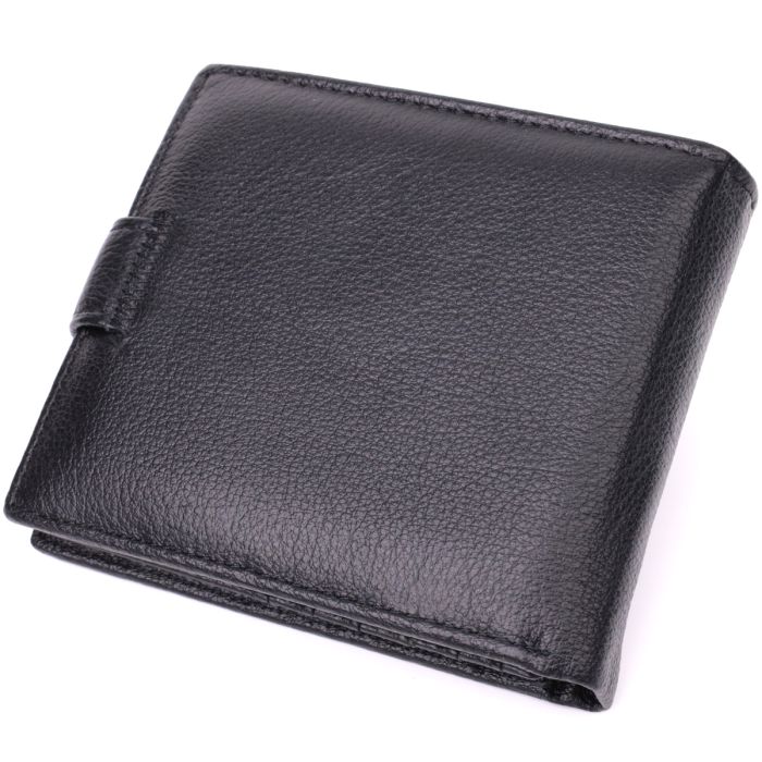 Чоловічий трендовий гаманець із натуральної шкіри ST Leather 22553 чорний