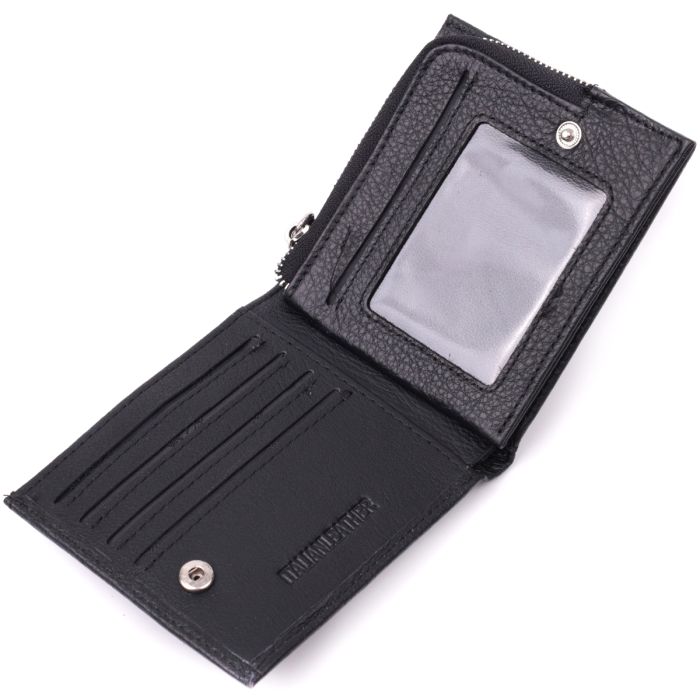Гаманець середнього розміру з оригінальною монетницею ST Leather 22458 чорний