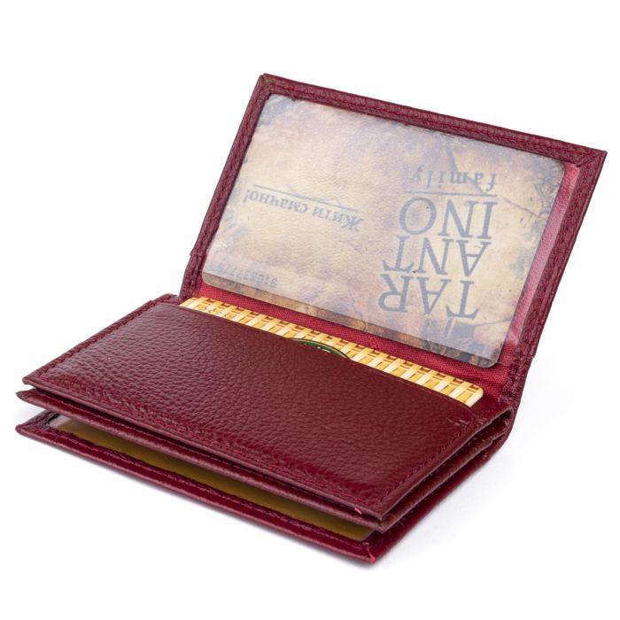 Визитница-книга ST Leather 19218 бордовая