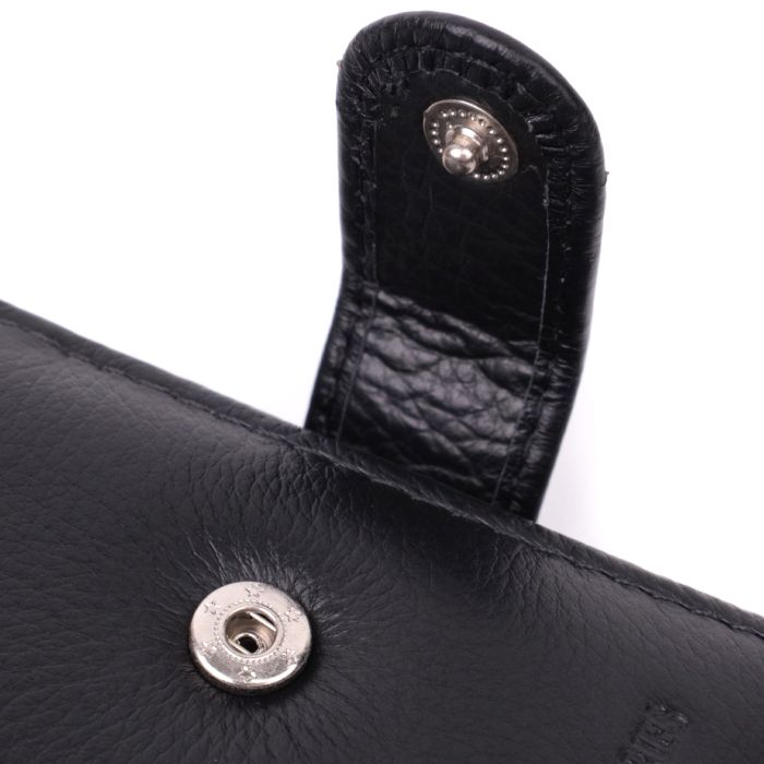 Гаманець для чоловіків зручного розміру з натуральної шкіри ST Leather 22463 чорний