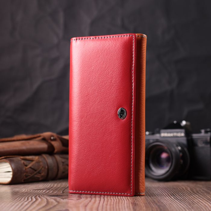 Великий гаманець для прекрасних жінок із натуральної шкіри ST Leather 22518 різнокольоровий