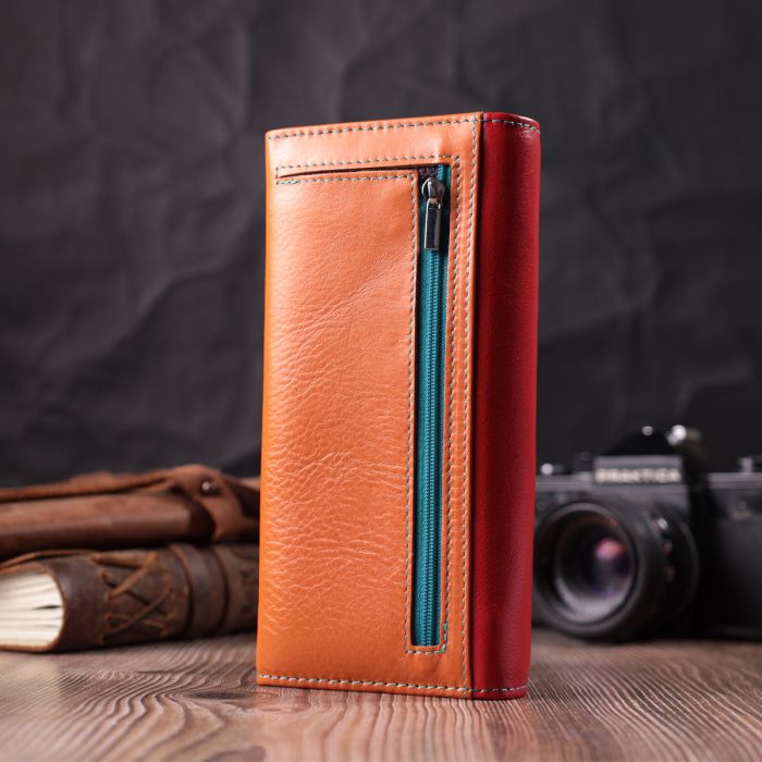 Великий гаманець для прекрасних жінок із натуральної шкіри ST Leather 22518 різнокольоровий