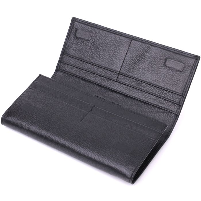Зручний жіночий гаманець з натуральної шкіри ST Leather 22523 чорний
