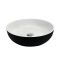 Умивальник накладна чаша Adamant Sunline New Black-White glossy d395x130мм