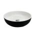 Умивальник накладна чаша Adamant Sunline New Black-White glossy d395x130мм