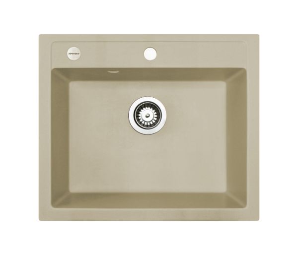 Кухонная мойка Adamant PRIZMA ivory 590x495x200 мм, без крыла