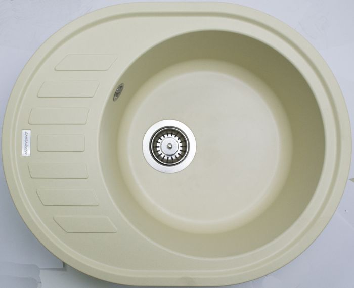 Кухонна мийка Adamant OVUM ivory 615x495x200 мм, з крилом