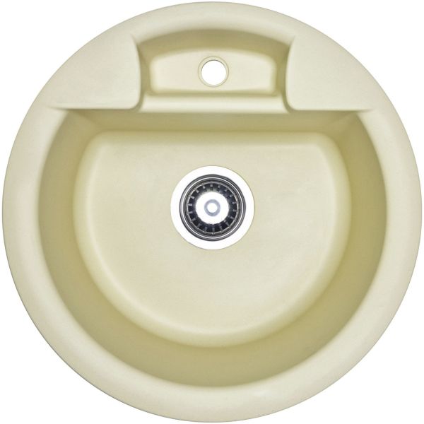 Кухонна мийка Adamant FINE ivory d 470x190 мм, без крила