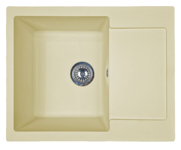 Кухонная мойка Adamant MINIMAL ivory 615x495x200 мм, с крылом