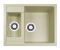Кухонная мойка Adamant DUPLEX ivory 610x495x200 мм с дополнительной чашей