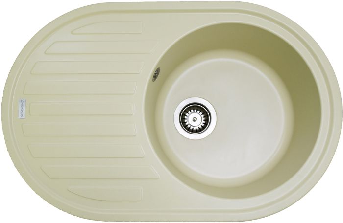 Кухонна мийка Adamant ELLIPSIS ivory 765x495x200 мм, з крилом