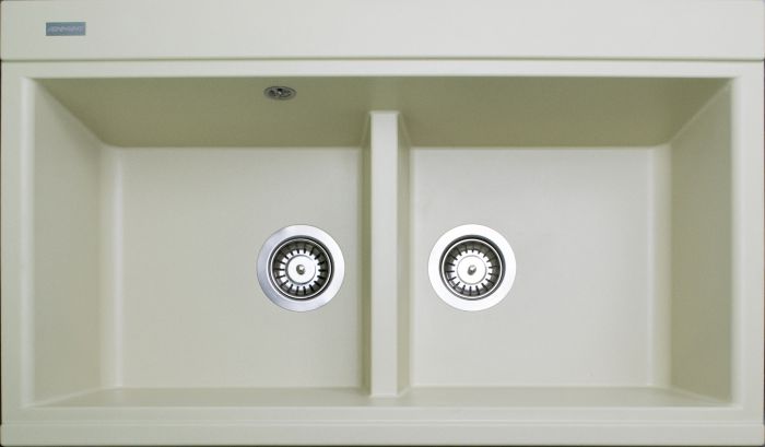 Кухонна мийка Adamant SIMILAR ivory 885x505x230 мм, 2 повнорозмірні чаші