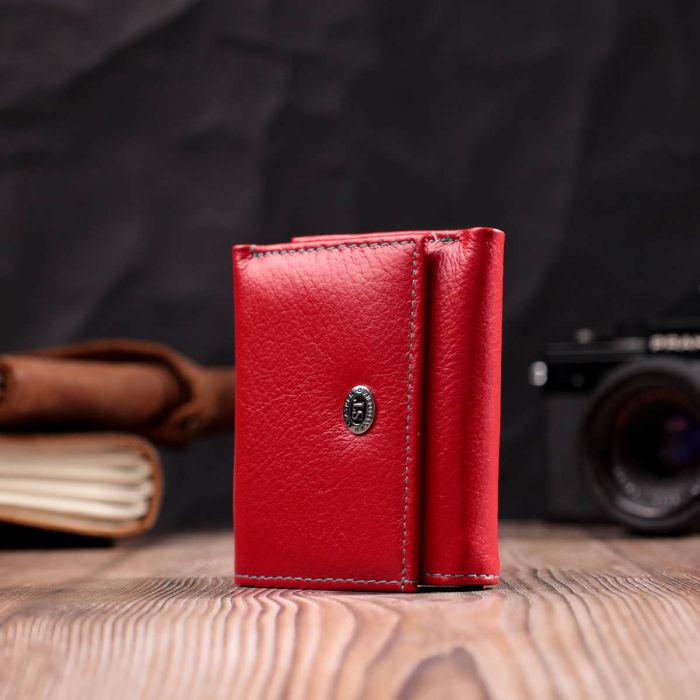 Яскравий маленький гаманець для жінок із натуральної шкіри ST Leather 19502 червоний