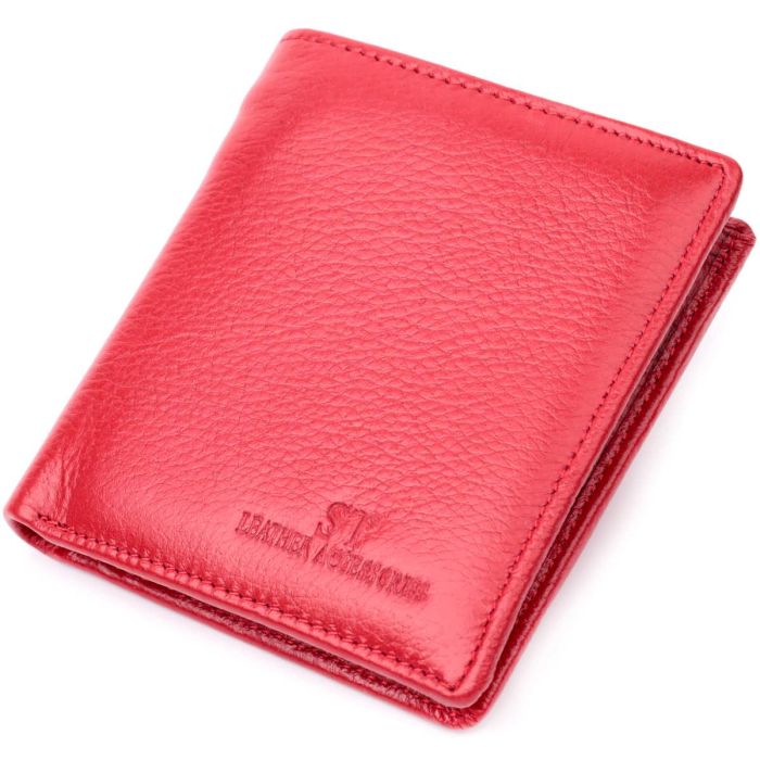 Яскравий жіночий гаманець із натуральної шкіри ST Leather 19465 червоний