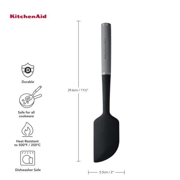 Лопатка для тіста KitchenAid Coreline, 30 см, сірий (KAS031OHCGG)