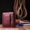 Компактний жіночий гаманець із натуральної шкіри ST Leather 22674 бордовий