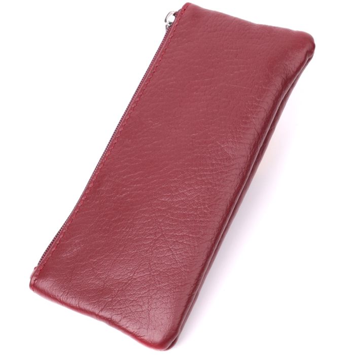 Шкіряна ключниця на блискавці ST Leather 22558 бордова