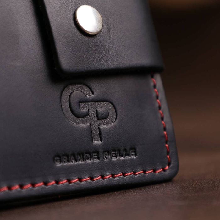 Шкіряне матове портмоне унісекс Grande Pelle 11542 чорний