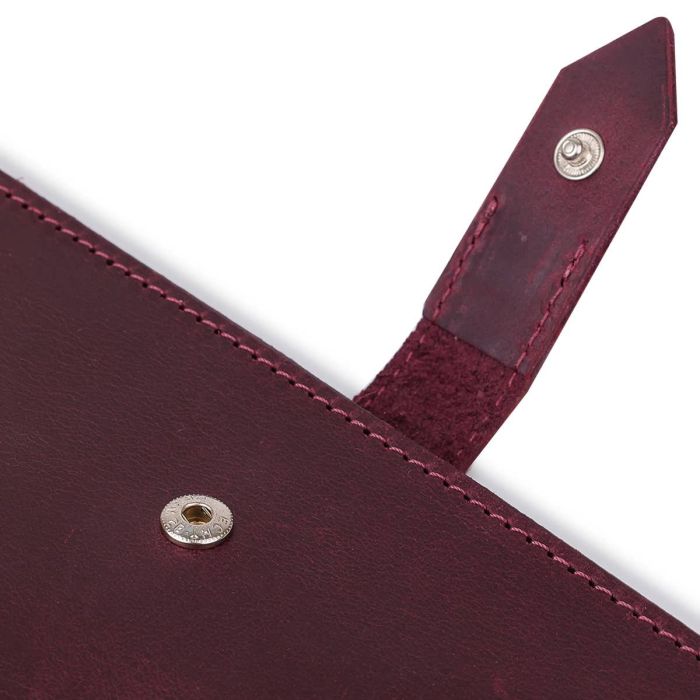 Шкіряне жіноче матове портмоне Grande Pelle 11561 бордовий