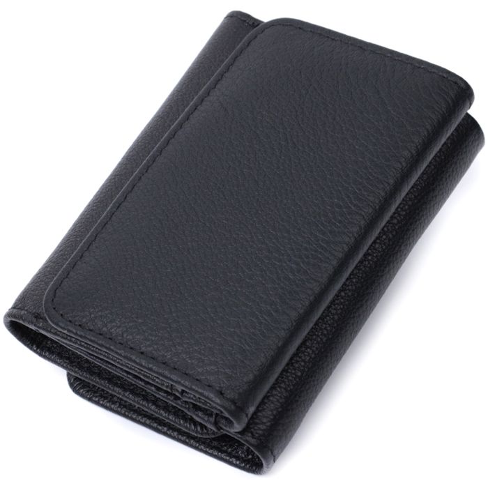 Красиве жіноче портмоне з монетницею з натуральної шкіри ST Leather 22728 чорне