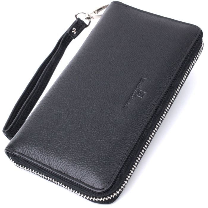 Красивий клатч унісекс на одне відділення з натуральної шкіри ST Leather 22697 чорний
