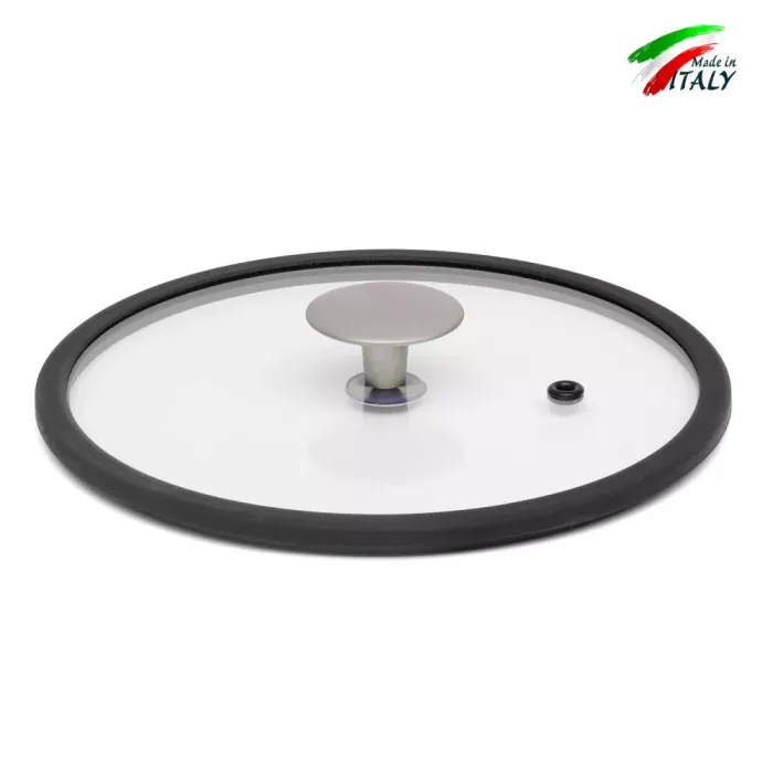 Кришка скляна з силіконовим обідком TVS Terra Italia 20 см