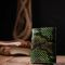 Лакована візитниця з натуральної фактурної шкіри під змію KARYA 20987 зелена