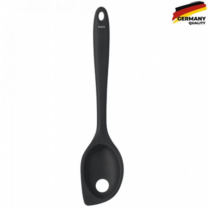 Ложка для сервіровки з прорізами KELA Tom 28,5 см чорна (12630)