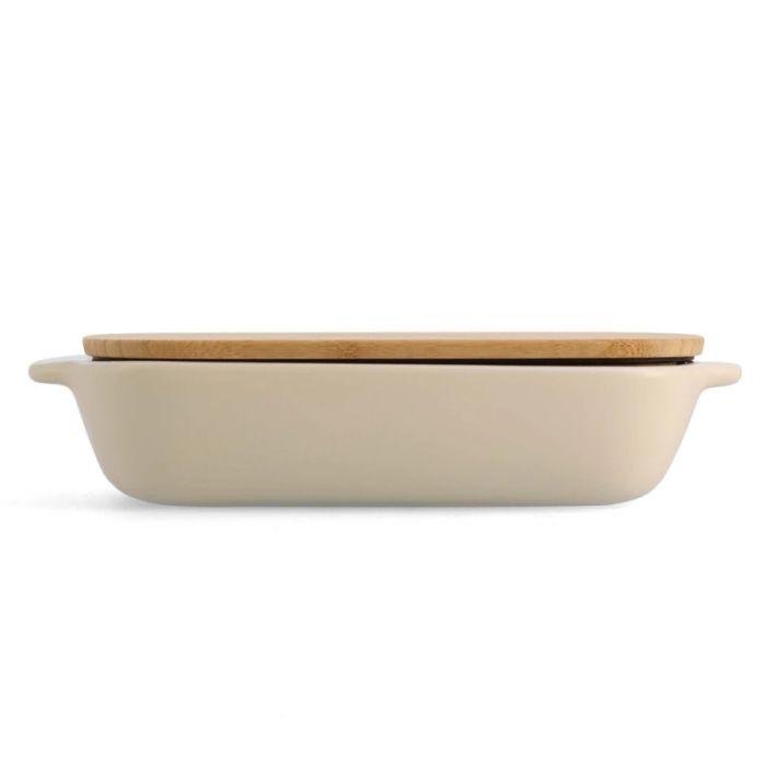 Форма для випічки з кришкою KitchenAid керамогранітна 31,2x18,8x7,2 см 1,9 л кремовий колір (CC006107-001)