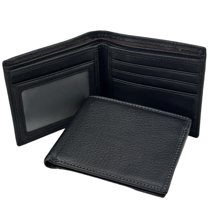 Класичне чорне шкіряне портмоне Tiding Bag M39-1023-3A