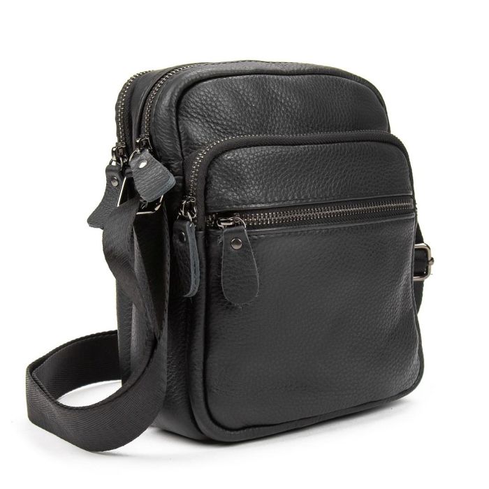 Кожаный небольшой мессенджер на два отдела Tiding Bag M56-2004A
