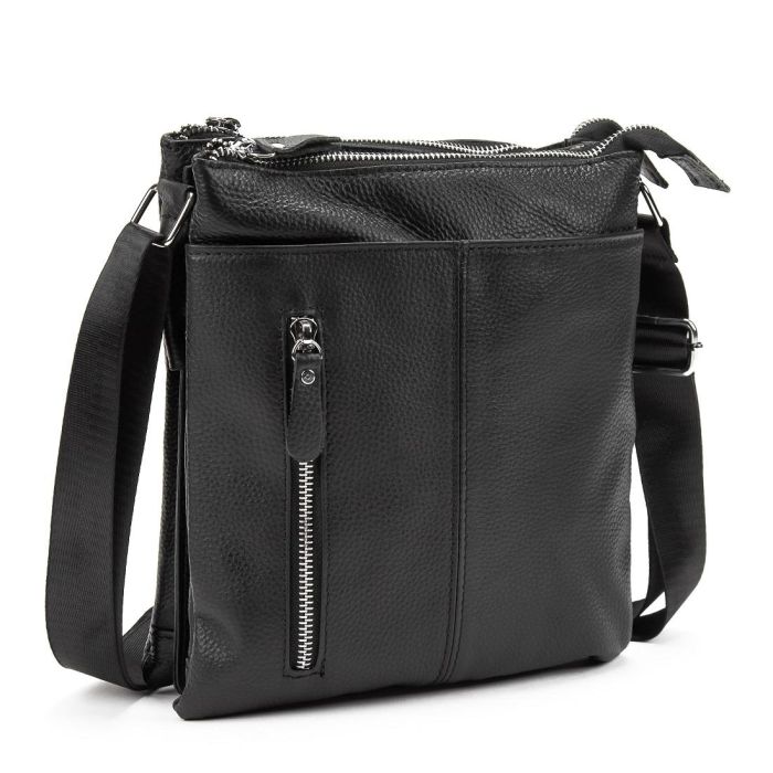 Кожаный мессенджер на три отдела Tiding Bag M56-3639A
