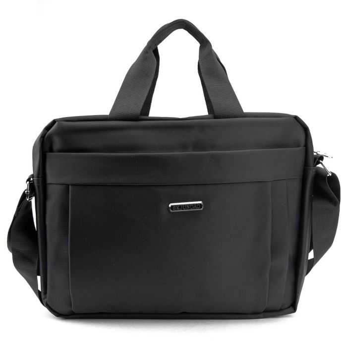 Сумка-портфель мужская текстильная для ноутбука 13'' и документов Tiding Bag M56-3813A черная