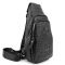 Шкіряна сумка слінг з тисненням рептилія Tiding Bag M56-8880A чорна