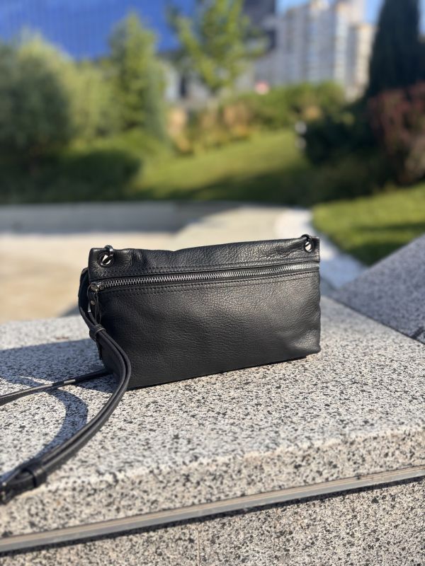 Модна жіноча сумка на плече з натуральної шкіри Vintage 23004 чорний